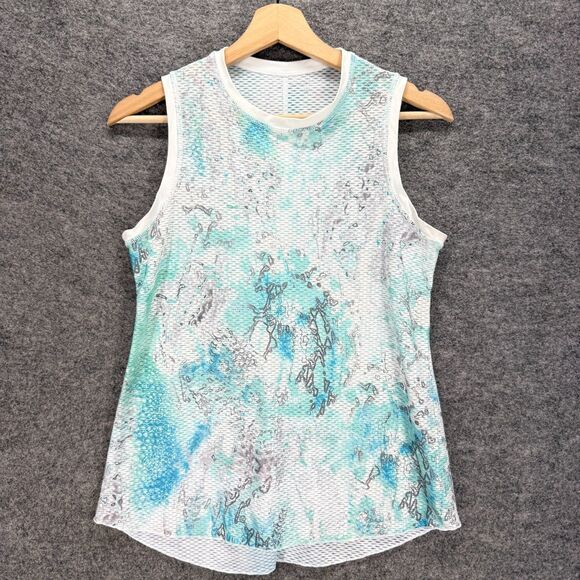Bisofibella Activewear Tank Women S Small White Colorblock Sleeveless Crew Neck - Picture 1 of 6